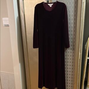 Diamond tea burgundy / wine velvet dress house dress or you can also wear it out